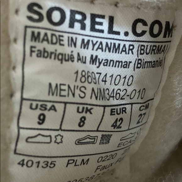 Sorel Falcon Ridge ll Slipper Men’s Size 9 Black - Picture 9 of 10